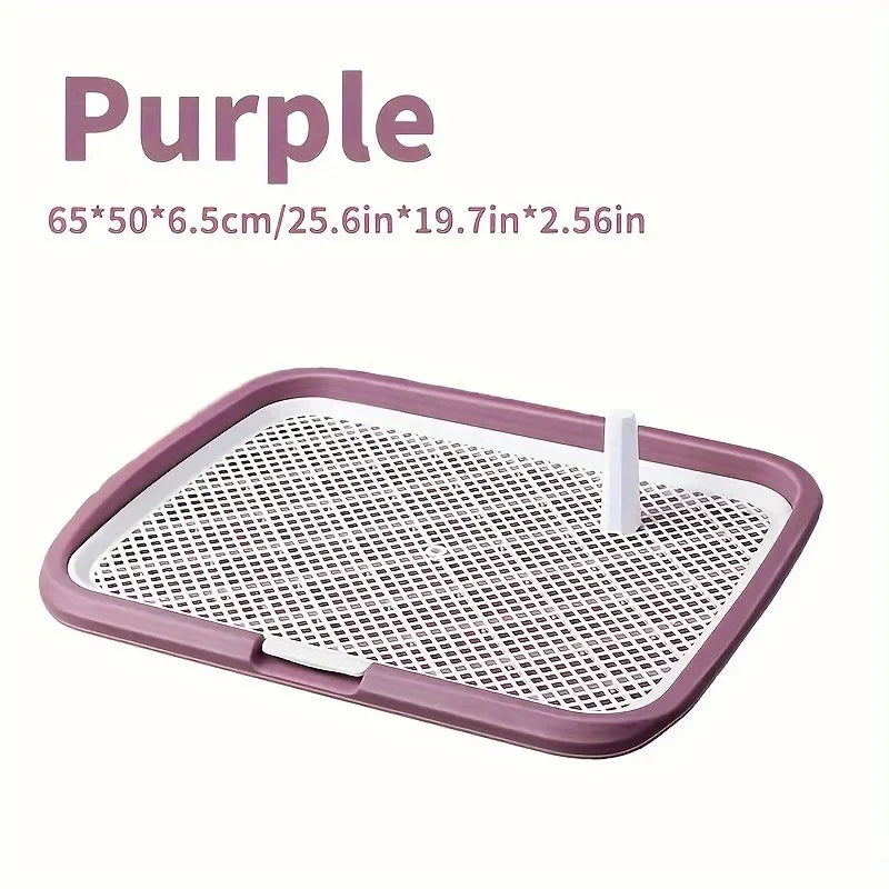 Dog Potty Training Toilet, Plastic Dog Pee Pad Holder with Removable Net, Reusable Dog Potty Trainer Dog Toilet Tray for Pets Up