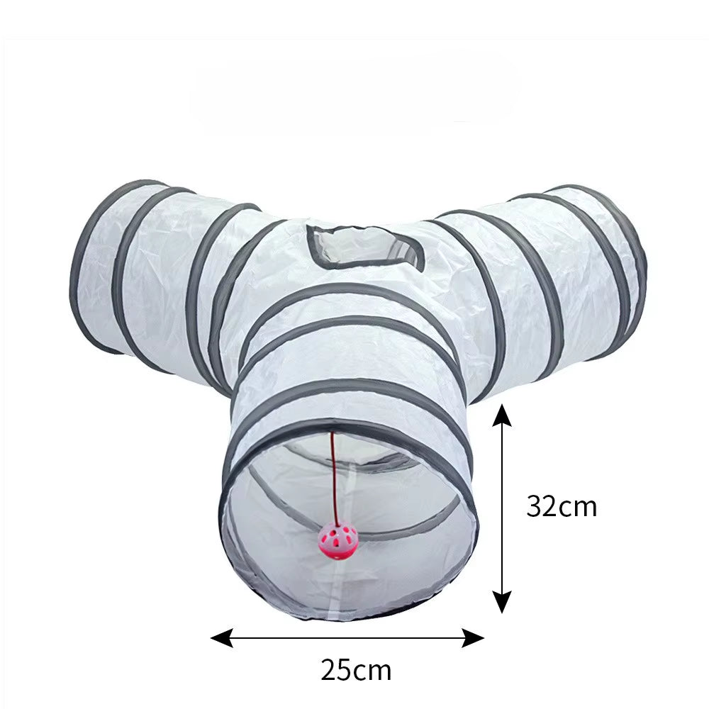 Cat Tunnel Portable Foldable Set Pet Rabbit Guinea Pig Tent Maze Channel Toy Dog Fence Pet Cage Large Space Multiple Gameplay