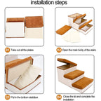 Foldable Pet Dog Stairs Portable Puppy Step Ladder Ramp for Bed Sofa Climbing AU
