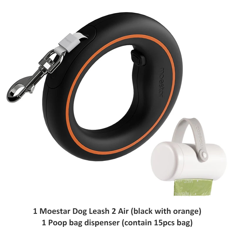 MOESTAR Retractable Dog Leash Lite Version Durable Training Walking Safety Dog Rope 3M Retraction Length for Max Pet Weight 30Kg