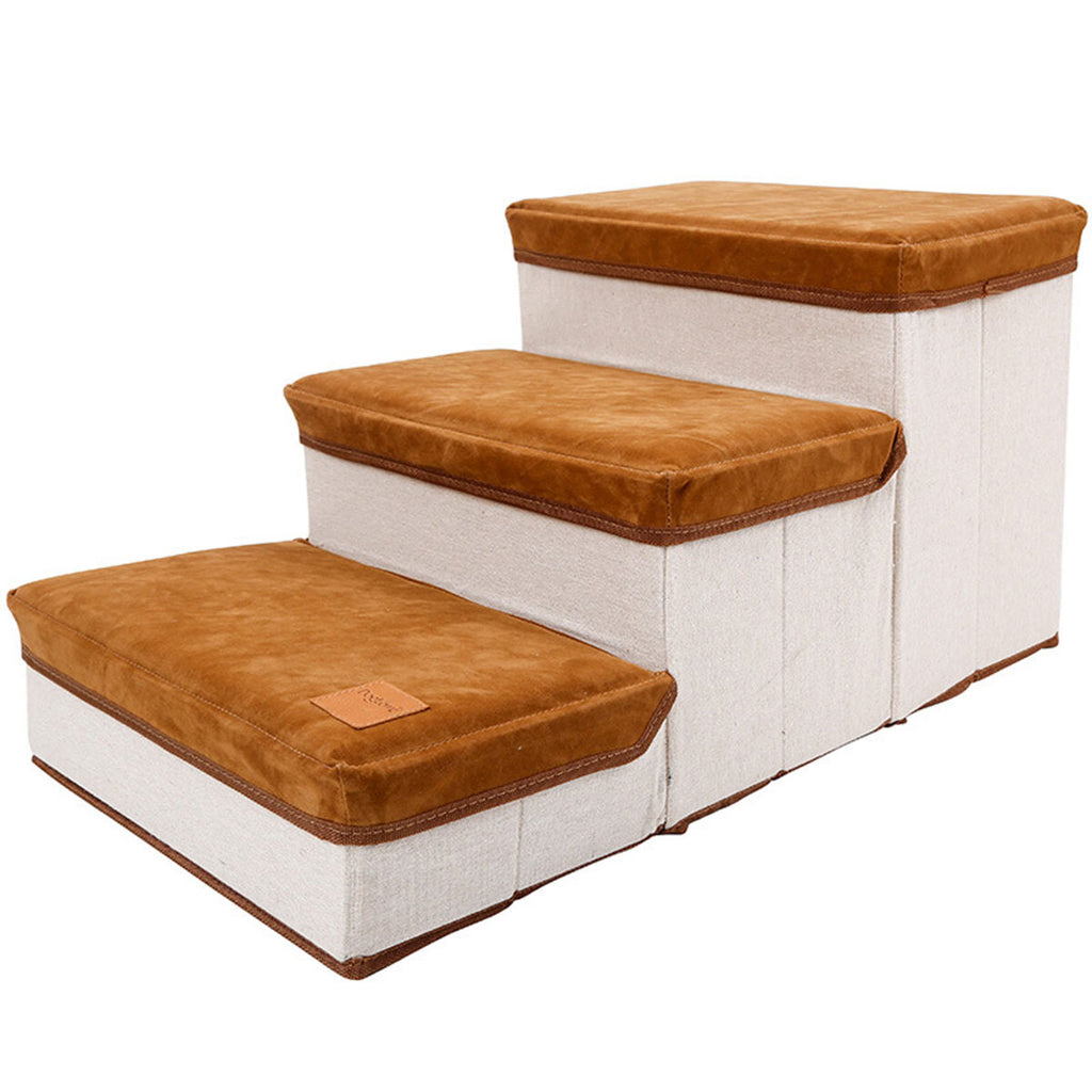 Foldable Pet Dog Stairs Portable Puppy Step Ladder Ramp for Bed Sofa Climbing AU