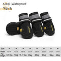 Dog Shoes Waterproof Anti-Slip Rain Boots Warm Snow Reflective for Small Large Pet Sports Training Protect Pet Feet 4Pcs