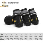 Dog Shoes Waterproof Anti-Slip Rain Boots Warm Snow Reflective for Small Large Pet Sports Training Protect Pet Feet 4Pcs