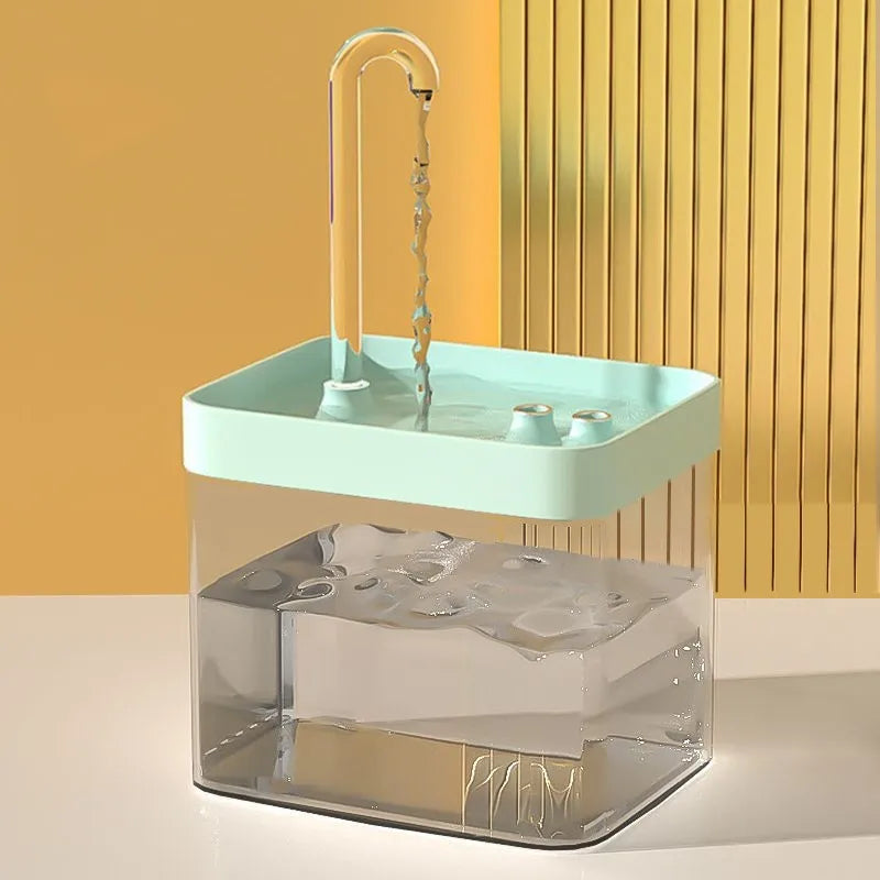 Cat Water Fountain Auto Filter Transparent Cat Drinker USB Electric Mute Recirculate Filtering Drinker for Cats Water Dispenser