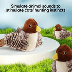 Sound Bird Toy Cat Feather Toys Cat Feather Toys Interactive Cat Toy with Sounds Sound Toys Cricket, Bird, Hedgehog, Mouse