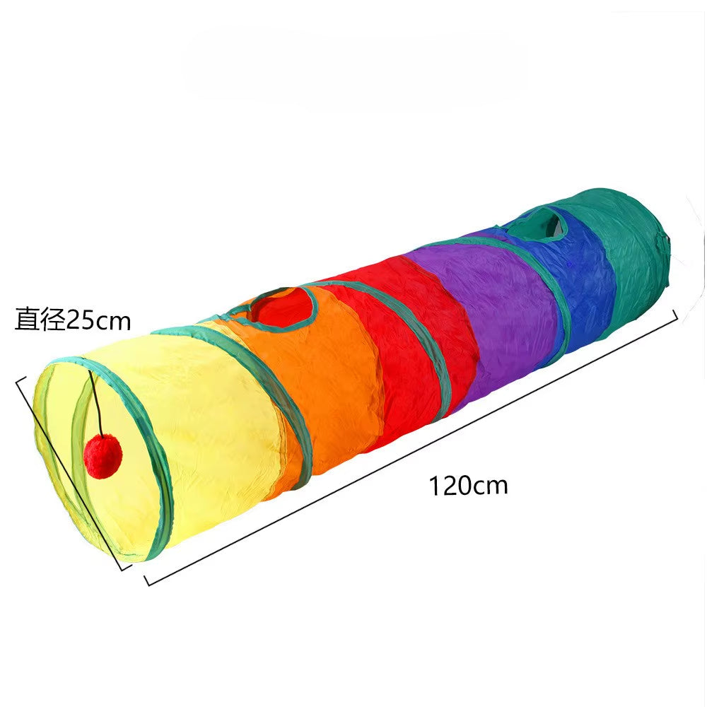 Cat Tunnel Portable Foldable Set Pet Rabbit Guinea Pig Tent Maze Channel Toy Dog Fence Pet Cage Large Space Multiple Gameplay