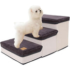 Foldable Pet Dog Stairs Portable Puppy Step Ladder Ramp for Bed Sofa Climbing AU