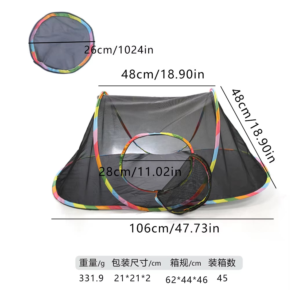 Cat Tunnel Portable Foldable Set Pet Rabbit Guinea Pig Tent Maze Channel Toy Dog Fence Pet Cage Large Space Multiple Gameplay
