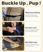 Dog Car Seat, Puppy Booster Seat, Travel Carrier Bed for Small and Medium Pets