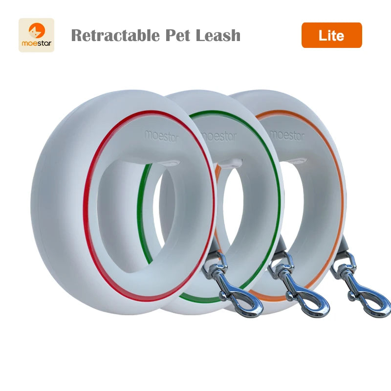 MOESTAR Retractable Dog Leash Lite Version Durable Training Walking Safety Dog Rope 3M Retraction Length for Max Pet Weight 30Kg