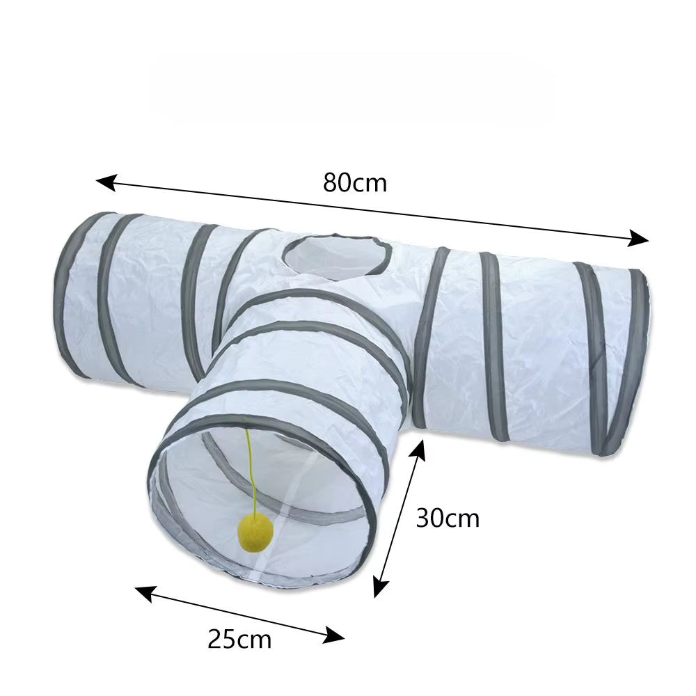 Cat Tunnel Portable Foldable Set Pet Rabbit Guinea Pig Tent Maze Channel Toy Dog Fence Pet Cage Large Space Multiple Gameplay