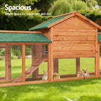 I.Pet Chicken Coop Rabbit Hutch Large Run Wooden Outdoor Pet Bunny Cage House