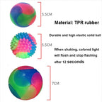 Fun Pet Toys Small Dog Flash Ball Dog Toys Ball TPR Three Color Glowing Elastic Ball Dog Training Throwing the Ball Dogball