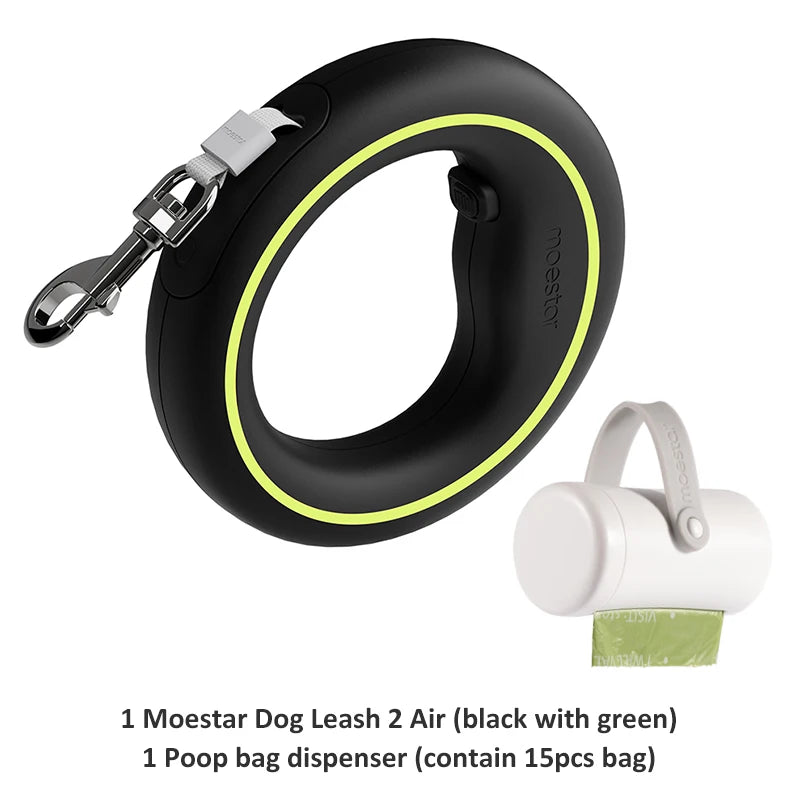 MOESTAR Retractable Dog Leash Lite Version Durable Training Walking Safety Dog Rope 3M Retraction Length for Max Pet Weight 30Kg