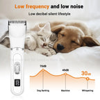 4-In-1 Pet Grooming and Care Set 4Different Blades Pet Hair Shaver Low Noise Pet Clippers Rechargeable Cordless Safe Dog Trimmer