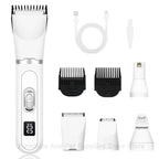 4-In-1 Pet Grooming and Care Set 4Different Blades Pet Hair Shaver Low Noise Pet Clippers Rechargeable Cordless Safe Dog Trimmer