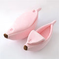 Winter Banana Cat Bed House Funny Cute Cozy Cat Mat Beds Warm Durable Portable Pet Basket Kennel Dog Cushion Cat Supplies Winter