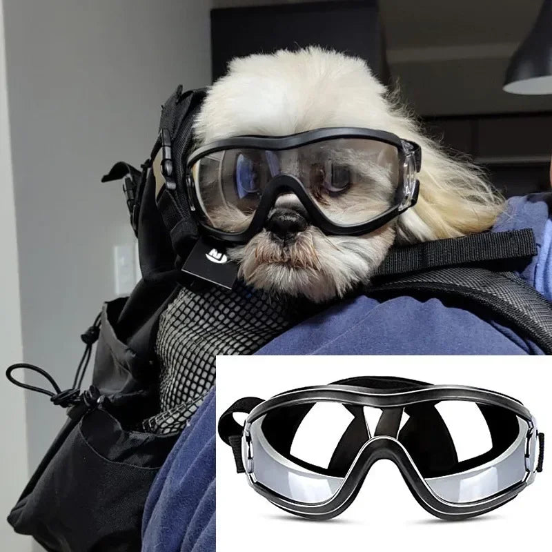Dog Sunglasses Dog Goggles Adjustable Strap for Travel Skiing and Anti – OzzyCozyPaws