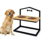 5 Heights Elevated Pet Feeder with Detachable Stainless Steel Bowl for Dogs