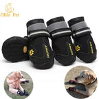 Dog Shoes Waterproof Anti-Slip Rain Boots Warm Snow Reflective for Small Large Pet Sports Training Protect Pet Feet 4Pcs