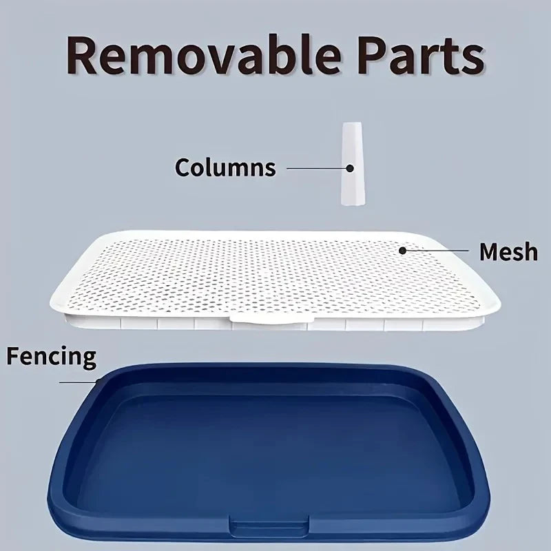 Dog Potty Training Toilet, Plastic Dog Pee Pad Holder with Removable Net, Reusable Dog Potty Trainer Dog Toilet Tray for Pets Up