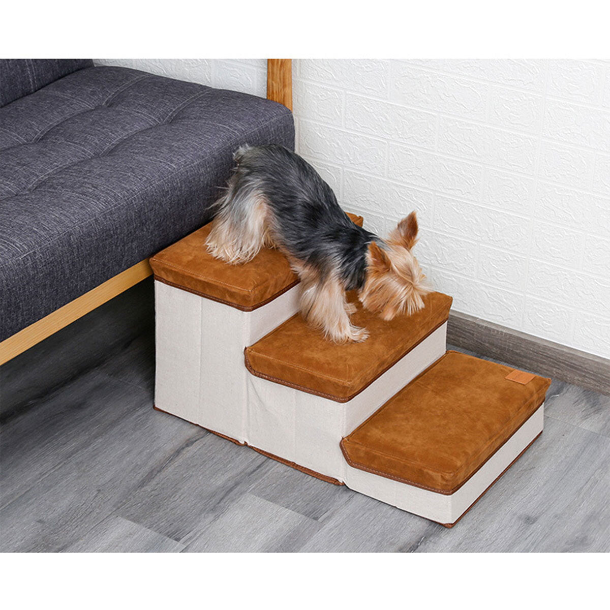 Foldable Pet Dog Stairs Portable Puppy Step Ladder Ramp for Bed Sofa Climbing AU