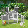 Alopet Chicken Coop Rabbit Hutch Large Wooden House Run Hatch Box Open Roof