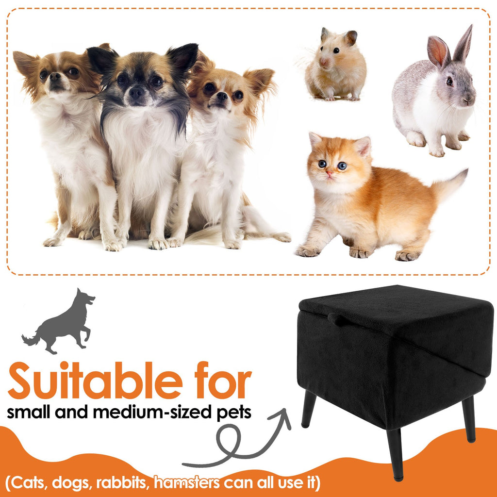 Convenient Split Ottoman Dog Ramp Sturdy Nonslip Dog Ramp Ottoman Compact Tybjg