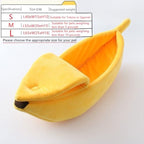 Creative Banana Shape Dog Cat Bed, Cute Banana Puppy Pad Kennel Warm and Soft Pet Cat Supplies Kitten Puppy Bed
