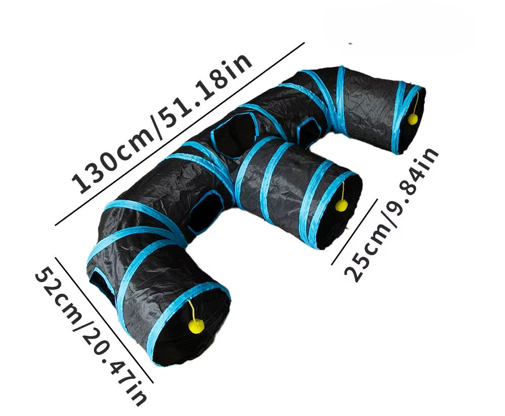 Cat Tunnel Portable Foldable Set Pet Rabbit Guinea Pig Tent Maze Channel Toy Dog Fence Pet Cage Large Space Multiple Gameplay