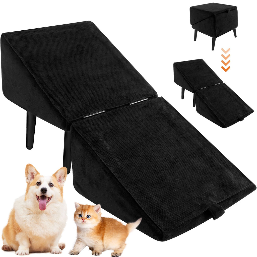 Convenient Split Ottoman Dog Ramp Sturdy Nonslip Dog Ramp Ottoman Compact Tybjg